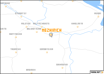 map of Mezhirich