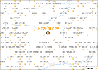 map of Mezholezy