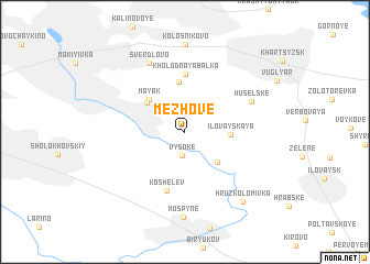 map of Mezhove