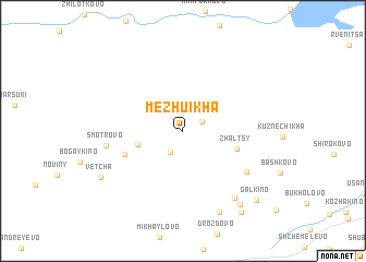 map of Mezhuikha