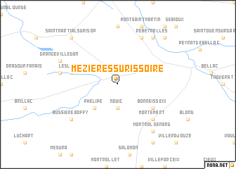 map of Mézières-sur-Issoire