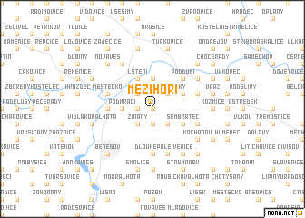 map of Mezihoří