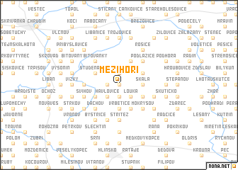 map of Mezihoří