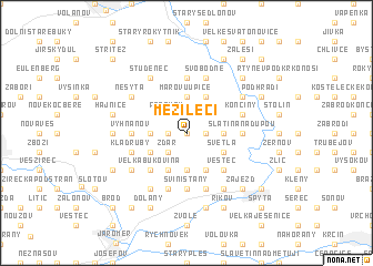 map of Mezilečí