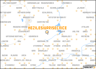 map of Mezilesí u Přísečnice