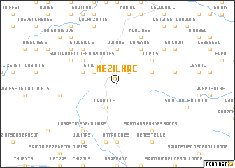 map of Mézilhac