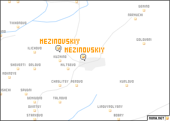 map of Mezinovskiy