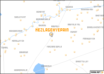 map of Mezlāgeh-ye Pā\