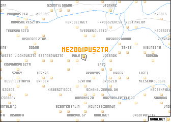 map of Meződipuszta