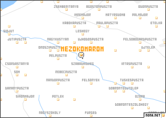 map of Mezőkomárom