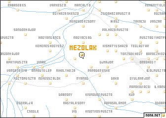 map of Mezőlak