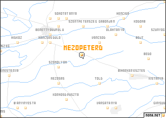 map of Mezőpeterd