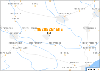 map of Mezőszemere