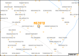 map of Mezőtó