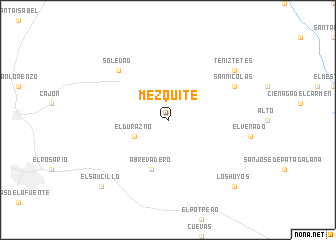 map of Mezquite