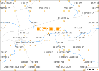 map of Mézy-Moulins