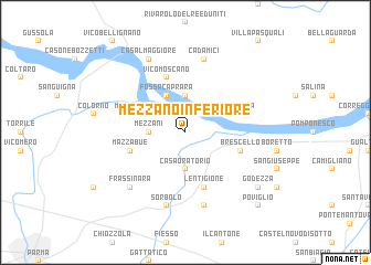 map of Mezzano Inferiore