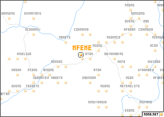 map of Mfeme