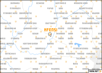 map of Mfensi