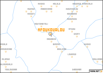 map of Mfoukoualou