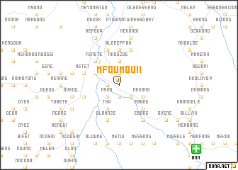 map of Mfoumou II