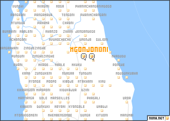 map of Mgonjoni