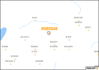 map of Mhongwe