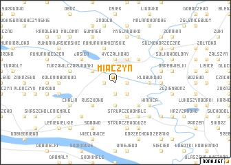map of Miączyn
