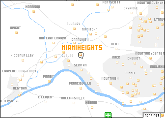 map of Miami Heights