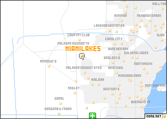 map of Miami Lakes