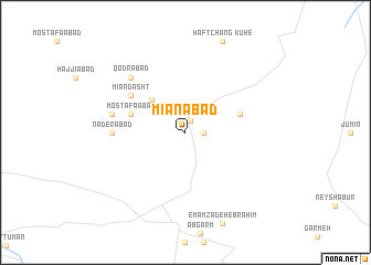 map of Mīānābād