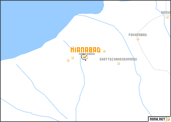 map of Mīānābād