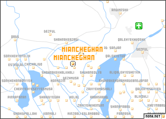 map of Mīān Cheghān