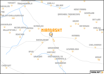 map of Mīāndasht