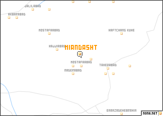 map of Mīāndasht