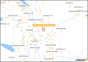 map of Mīān Deh-e Pā\