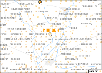 map of Mīān Deh