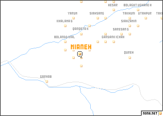 map of Mīāneh