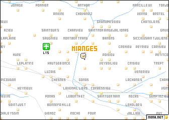 map of Mianges