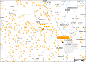 map of Miān Gul