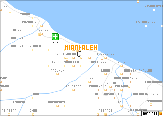 map of Mīān Hāleh