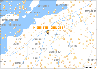 map of Miāni Toliānwāli