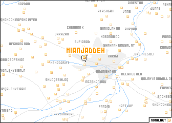 map of Mīān Jāddeh