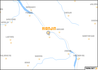 map of Mianjin