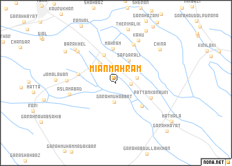 map of Miān Mahram