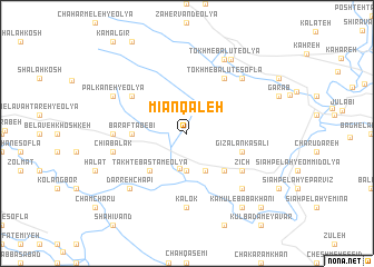 map of Mīān Qal‘eh