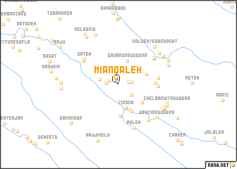 map of Mīān Qal‘eh