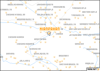 map of Mīān Rāhān