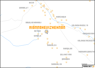 map of Mīān Rāh-e Vīzhehnān