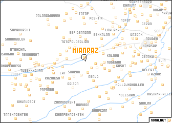 map of Mīānraz